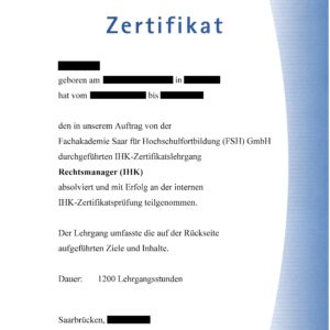 Kaufen Sie online einen zertifizierten technischen Spezialisten (IHK).